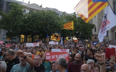 Concentració de protesta contra les detencions de la Guàrdia Civil | Roger Benet